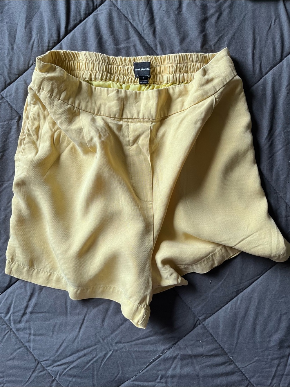 Frank And Oak - Light Yellow Linen Women’s Day Shorts